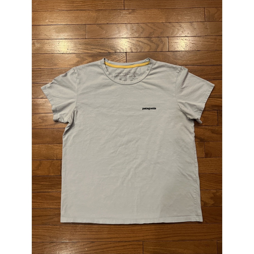 Patagonia Organic Cotton T-Shirt Short Sleeve Blue Size Medium